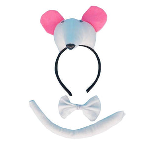 Set Cerchietto Con Orecchie Coda E Papillon Da Lupo Per Bambini 6-10 Anni... - Ilgrandebazar