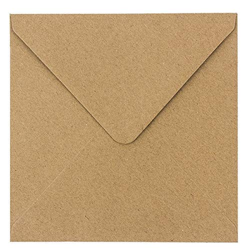 Buste in carta kraft, 100 pezzi, alta qualità: 110 g/m2, buste per 17 x 17 cm