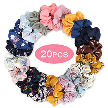 Carica l'immagine nel visualizzatore di Gallery, MOSOTECH 20 Pezzi Chiffon Scrunchies, Elastico in Cerchietti e...