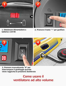 oasser Compressore Portatile per Auto Aria Mini Pompa Multifunzione P3 12V... - Ilgrandebazar