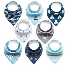 Carica l&#39;immagine nel visualizzatore di Gallery, 8 x Bavaglino Neonato Bambino Bandana Drool Bavaglini Cotone Assorbente Boy A - Ilgrandebazar