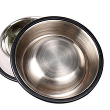 Carica l'immagine nel visualizzatore di Gallery, Anemoner, 2 ciotole per gatti, in acciaio inox, antiscivolo, con graziosa...