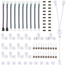 Carica l&#39;immagine nel visualizzatore di Gallery, SIGHTLING 5050 Kit di connettori per strisce LED RGB a 4 pin di... - Ilgrandebazar