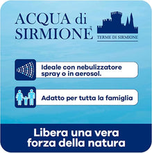 Carica l&#39;immagine nel visualizzatore di Gallery, Acqua di Sirmione, Ideale per naso chiuso bipack da 12 Flaconcini da 15 ml. Può Essere Utilizzata Con Spray Nasale o In Aerosolterapia. Prodotto 100% Naturale, Adatto Per Adulti e Bambini
