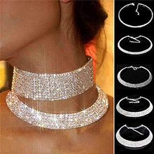 Carica l&#39;immagine nel visualizzatore di Gallery, EVRYLON Collana Donna Punti Luce Girocollo Strass Rigida Collier Modello... - Ilgrandebazar