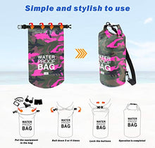 Carica l&#39;immagine nel visualizzatore di Gallery, Idefair Borsa Impermeabile a Secco, Zaino da Spiaggia Galleggiante 20L, Rose