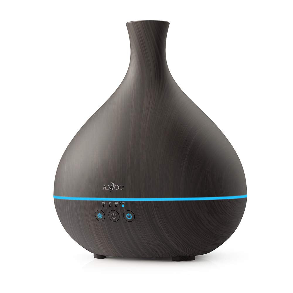 ANJOU Diffusore di Aromi Ultrasuoni 500ml con Nebbia taglia unica, Marrone - Ilgrandebazar