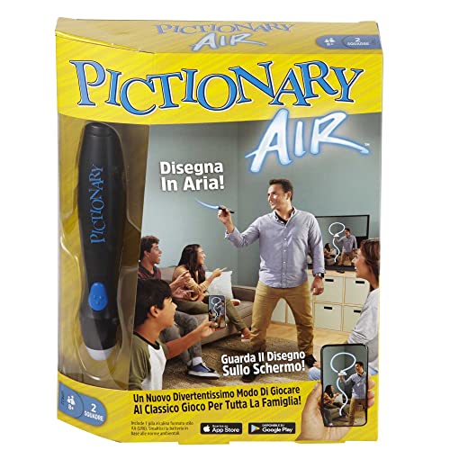 Pictionary Air - Gioco da disegnare con penna luminosa e carte indizio, con connessione per dispositivi smart, gioco e idea regalo per tutta la famiglia, giocattolo per bambini, 8+ anni, GPR22