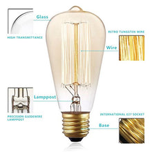 Carica l&#39;immagine nel visualizzatore di Gallery, KINGSO Lampadina Edison E27 con Incandescenza Vintage ST64 60W 220V 1 Pack - Ilgrandebazar