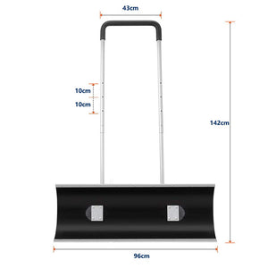 ORIENTOOLS - Pala da Neve Resistente, Regolabile, con Ruote Steel Handle