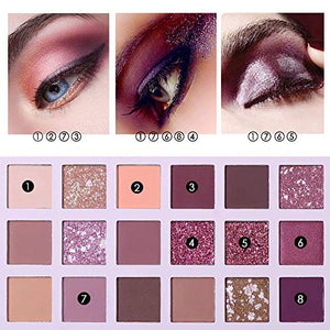 UCANBE Palette da Trucco Con 18 Ombretti Glitter e Matte Pigmentati a # 06 - Ilgrandebazar