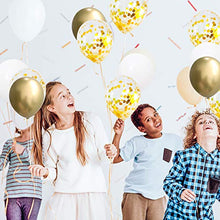 Carica l'immagine nel visualizzatore di Gallery, FYSJ Palloncini Compleanno Coriandoli Oro, 50pcs 12 Pollici Palloncino in...