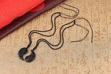 Carica l&#39;immagine nel visualizzatore di Gallery, COAI Coppia Pendenti per Lui e Lei in Ossidiana con Drago e Yin Yang
