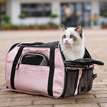 Carica l'immagine nel visualizzatore di Gallery, Trasportino Cane Gatto Pet Carrier S-(Upgraded): 43Lx23Wx29H cm, rosa chiaro