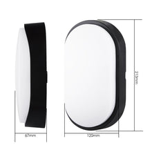Carica l&#39;immagine nel visualizzatore di Gallery, M EGA MEGACUBE Ovale Lampada da Parete Esterno LED Nero 10w - Ilgrandebazar