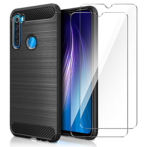 AROYI Cover Xiaomi Redmi Note 8&[2 Pack] Protettiva in Vetro nero - Ilgrandebazar
