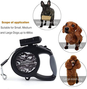 Guinzaglio per Cani, Cani Retrattile 8M con Grigio mimetico.