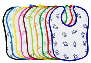 Chipe- Set Di 10 Bavaglini Colorati Per Neonati E Bambini Da 0 A 5 Anni.... - Ilgrandebazar