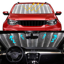 Carica l&#39;immagine nel visualizzatore di Gallery, JTENG Parasole per Parabrezza, Auto Parabrezza 150*80cm