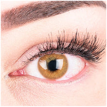 Carica l&#39;immagine nel visualizzatore di Gallery, GLAMLENS Lenti a contatto colorate marrone chiaro Jas Brown Hazel - mensili...