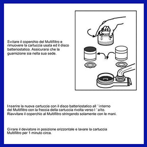 Aquasan 3 Cartucce Filtro Ricambio Aquacompact, Aquagaia Acqua Limpida e...