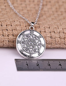 Collana con Sigillo di Salomone, amuleto portafortuna Stella David e... - Ilgrandebazar