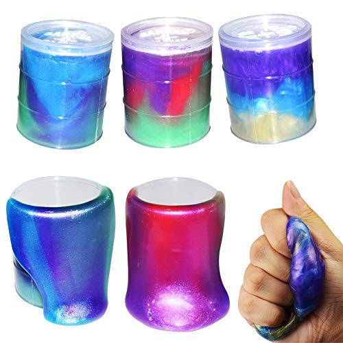 SWZY Fluffy Slime, 6 Pack Galaxy Slime Kit Stress Relief DIY Toys Fruit - Ilgrandebazar
