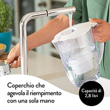 Carica l'immagine nel visualizzatore di Gallery, Aqua Optima Oria Caraffa Filtro Acqua e Cartucce Filtro Acqua 3 x 30 Giorni Evolve+, capacità 2,8 litri, per Riduzione di Microplastiche, Cloro, Calcare e Impurità, Blanco