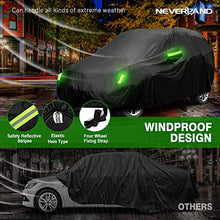 Carica l'immagine nel visualizzatore di Gallery, NEVERLAND 420D Telo Copriautoda Da Esterno Impermeabile Per Auto, Copertura Invernale Anti UV, Pioggia E Neve Per SUV, Nera L 485x190x180CM