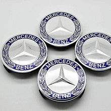 Carica l&#39;immagine nel visualizzatore di Gallery, IGGY 4X Tappi Coprimozzo Mercedes da 75mm per Borchie Cerchi Lega - Classe A...