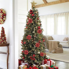 Carica l&#39;immagine nel visualizzatore di Gallery, FINDIR 12 Pezzi Fiori di Natale Rossi Fiori Artificiali Natalizi Stelle di Natale Decorazioni Natalizie Natale Glitter Poinsettia Fiori di Natale Artificiali per Albero di Natale