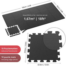 Carica l&#39;immagine nel visualizzatore di Gallery, Tappeto da fitness a puzzle – set di 18 pezzi | black