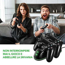 Carica l'immagine nel visualizzatore di Gallery, Base di Ricarica Doppio per Controller PS4, Stazione con Black