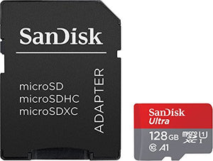 SanDisk Ultra Scheda di Memoria MicroSDXC da 128 GB e Adattatore, con A1 App Performance, Velocità fino a 100 MB/sec, Classe 10, U1 (Nuova versione)