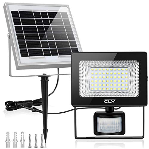 CLY Faretto Solare con Sensore di Movimento 60 LED, Luce da Esterno,...