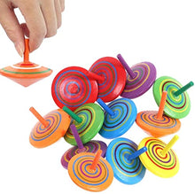Carica l'immagine nel visualizzatore di Gallery, Annhao 30 Pezzi Mini Trottole, in Legno creativi Gadget compleanno, per bambini di 3-7 anni (Colore Casuale)