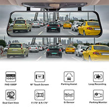 Carica l&#39;immagine nel visualizzatore di Gallery, HALUM Telecamera per Auto da 10 pollici Touchscreen Full HD 1080P, 10