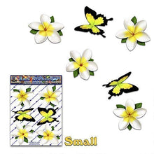 Carica l&#39;immagine nel visualizzatore di Gallery, Plumeria frangipani bianca a fiore singolo + adesivi per auto piccoli... - Ilgrandebazar