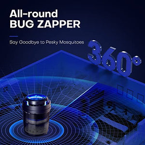 CONOPU Zanzariera Elettrica - Lampada Antizanzare da Interno, 6W Zanzariera Elettrica Giardino, Antizanzare Elettrico 365nm UV, Lampada Zanzare Esterno, Controllo Bionico Zanzariera, Nero