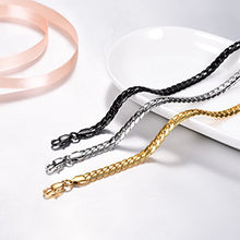 Carica l&#39;immagine nel visualizzatore di Gallery, PROSTEEL Uomo Bracciale a Catena Cubana Incisione, Acciaio Argento - Ilgrandebazar