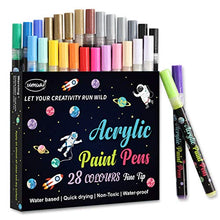 Carica l&#39;immagine nel visualizzatore di Gallery, INMUA Pennarelli Acrilici 28 Colori per Dipingere,...