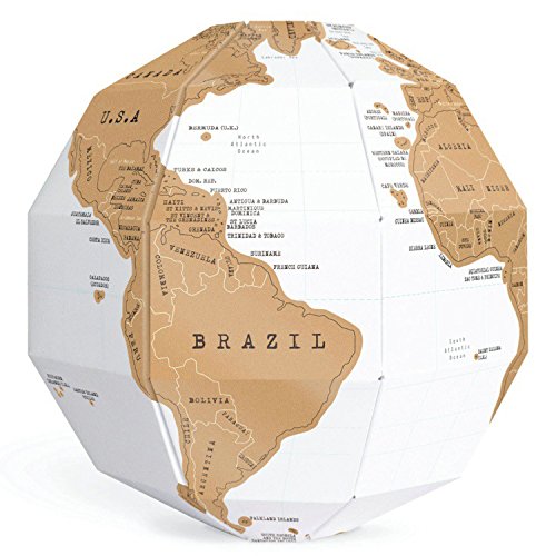 Exerz EX-SCGL20 Globo da Grattare (Diametro: 20 cm) / Mappamondo/Scratchable...