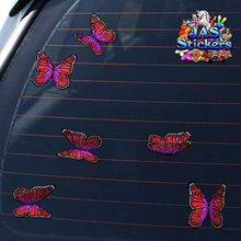Carica l&#39;immagine nel visualizzatore di Gallery, Adesivi per auto in vinile confezione piccola farfalla Monach rosso-... - Ilgrandebazar