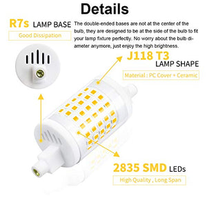 Bonlux R7s 78mm LED Dimmerabile 10W Bianco Dimmerabile, Calda - Ilgrandebazar