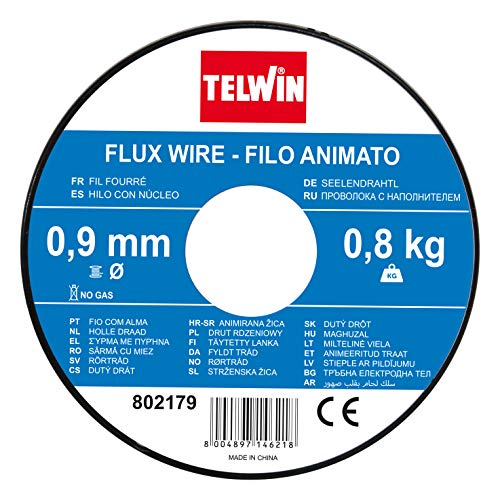 Telwin 802179 Bobina Filo Animato per Saldatura, 0.9 mm, 0.8 0,9 mm - 0,8 kg - Ilgrandebazar