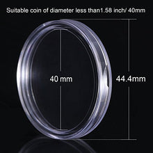 Carica l&#39;immagine nel visualizzatore di Gallery, 100 Pezzi 40 mm Capsule di Monete Rotondo Portamonete Plastica Forniture per... - Ilgrandebazar