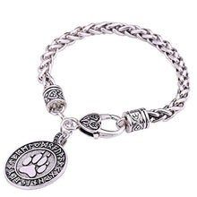 Carica l'immagine nel visualizzatore di Gallery, fishhook Wicca Talisman Rune Orso Zampa Stampe Ciondolo Regalo Catena...