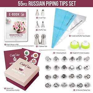 CukkiCakes Beccucci Russi | Set Decorazione per Fiori di Medio 55 Pezzi - Ilgrandebazar
