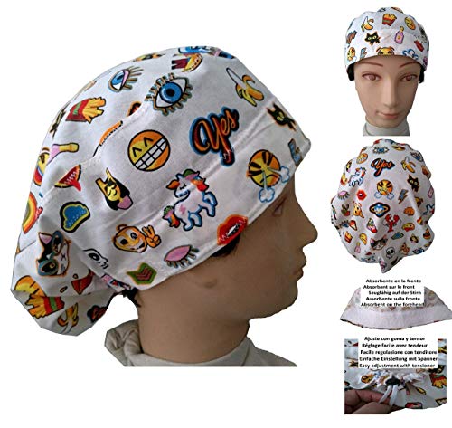 Cappello sala operatoria donna Emoticon divertenti per capelli lunghi un... - Ilgrandebazar