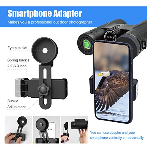Binocolo Professionale 12x42 Con Prismi BAK-4 E Adattatore Per Smartphone – Impermeabile E Antiappannamento